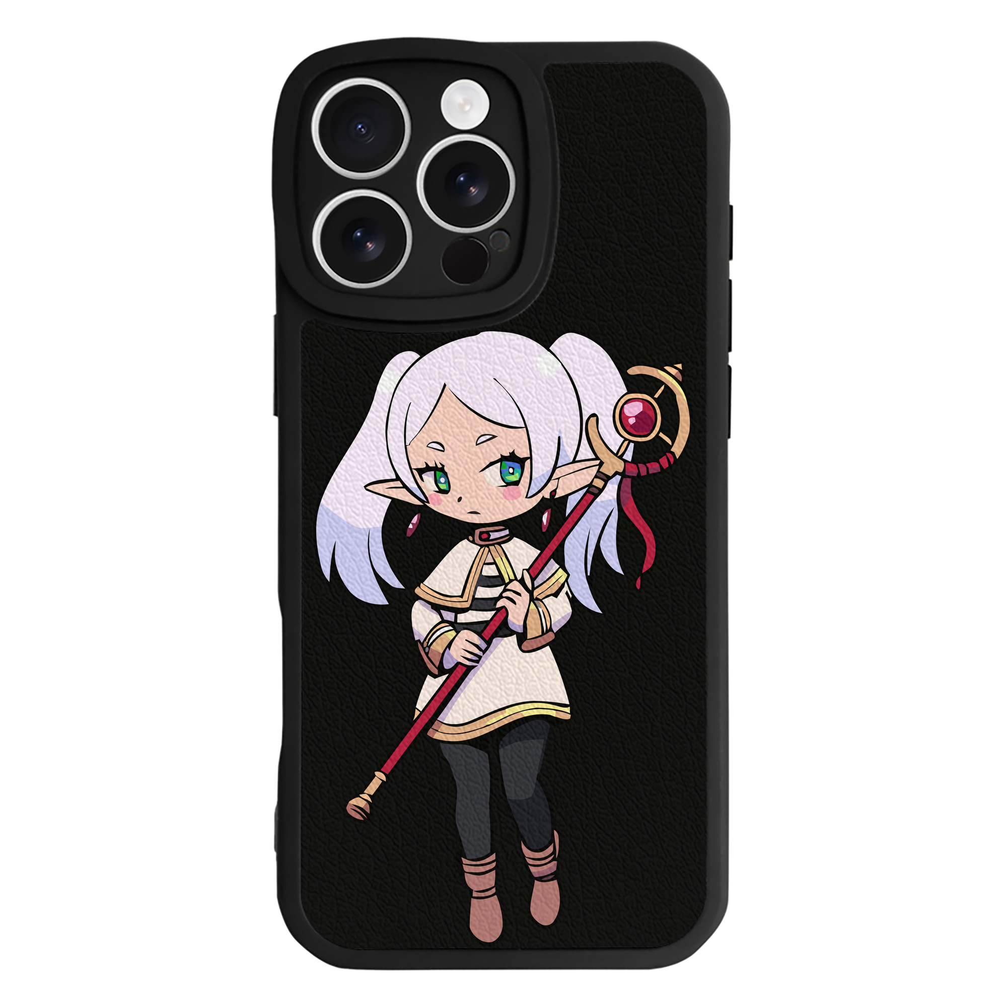 （画像用） 葬送のフリーレン Frieren 【iPhone 16シリーズ対応】シリコンスマホケース（レザー調） 材質：シリコン